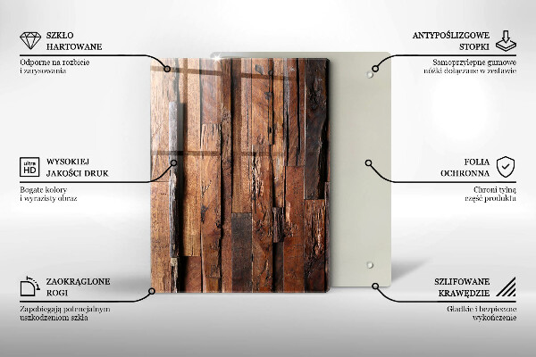 Osłona ściany przy kuchence gazowej Ozdobne deski drewno