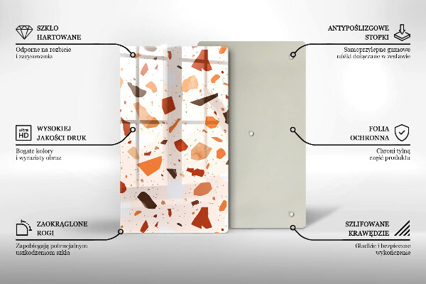 Osłona ściany przy kuchence gazowej Dekoracyjny gres kamień