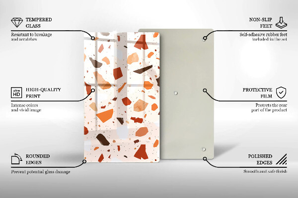 Osłona ściany przy kuchence gazowej Dekoracyjny gres kamień