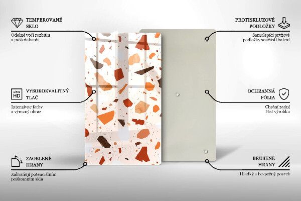 Osłona ściany przy kuchence gazowej Dekoracyjny gres kamień