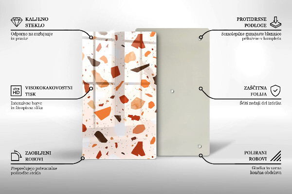 Osłona ściany przy kuchence gazowej Dekoracyjny gres kamień