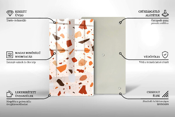 Osłona ściany przy kuchence gazowej Dekoracyjny gres kamień