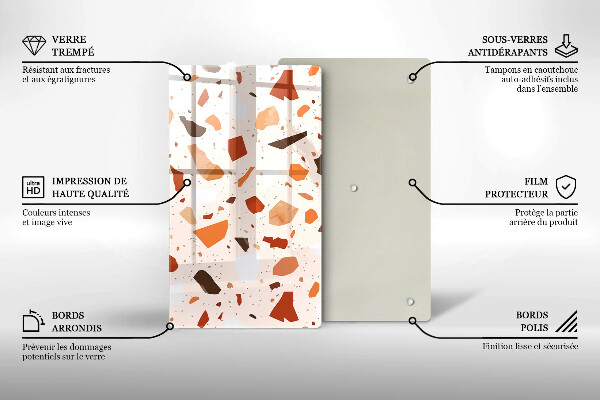 Osłona ściany przy kuchence gazowej Dekoracyjny gres kamień