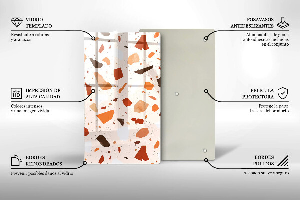 Osłona ściany przy kuchence gazowej Dekoracyjny gres kamień