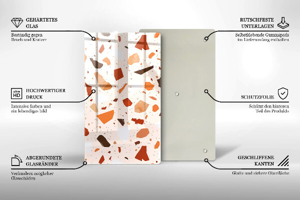 Osłona ściany przy kuchence gazowej Dekoracyjny gres kamień