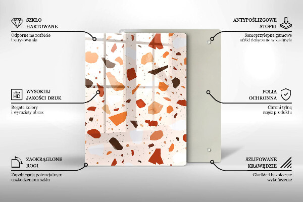 Osłona ściany przy kuchence gazowej Dekoracyjny gres kamień