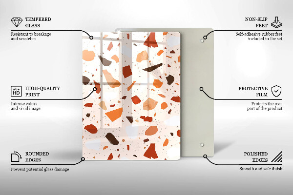 Osłona ściany przy kuchence gazowej Dekoracyjny gres kamień