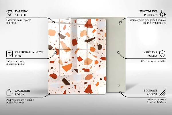 Osłona ściany przy kuchence gazowej Dekoracyjny gres kamień