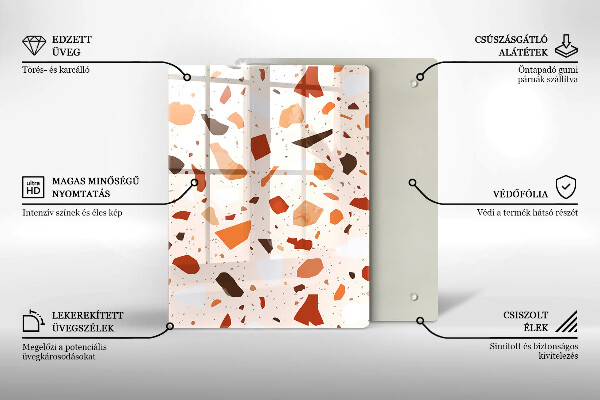 Osłona ściany przy kuchence gazowej Dekoracyjny gres kamień