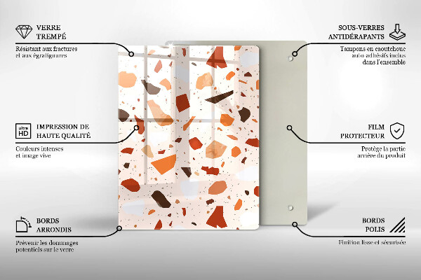 Osłona ściany przy kuchence gazowej Dekoracyjny gres kamień