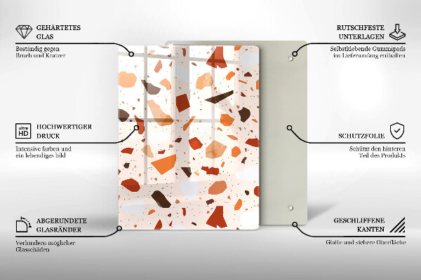 Osłona ściany przy kuchence gazowej Dekoracyjny gres kamień