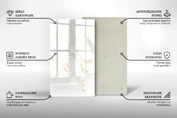 Osłona ściany przy kuchence gazowej Elegancki kamień marmur