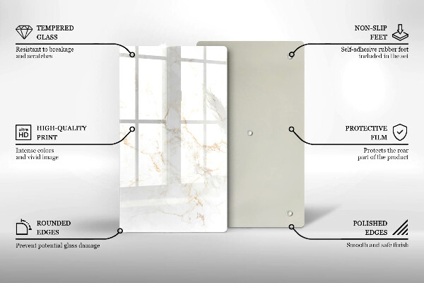 Osłona ściany przy kuchence gazowej Elegancki kamień marmur