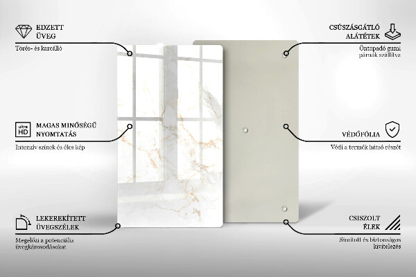 Osłona ściany przy kuchence gazowej Elegancki kamień marmur