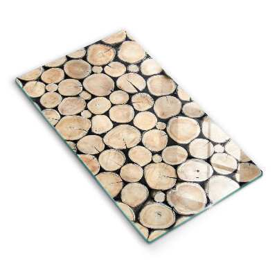 Osłona do kuchni na ścianę Drewno pnie drzew