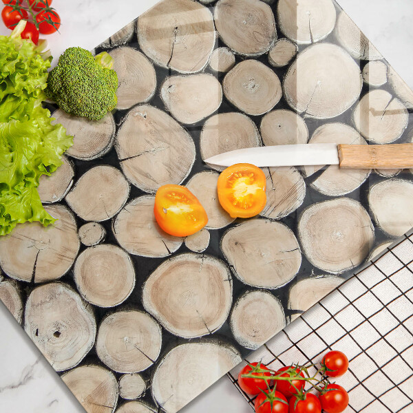 Osłona do kuchni na ścianę Drewno pnie drzew