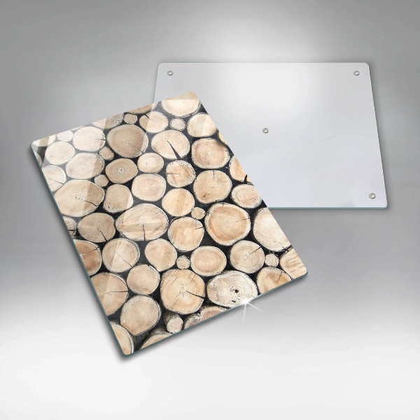 Osłona do kuchni na ścianę Drewno pnie drzew