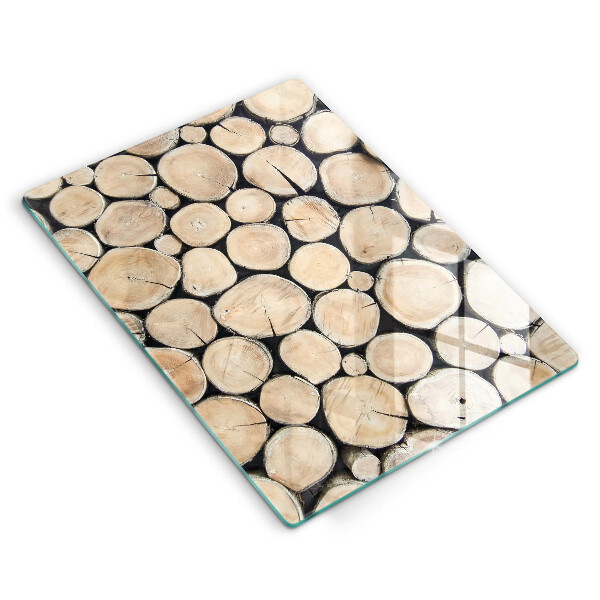 Osłona do kuchni na ścianę Drewno pnie drzew