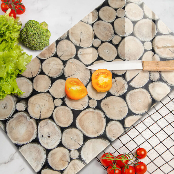 Osłona do kuchni na ścianę Drewno pnie drzew