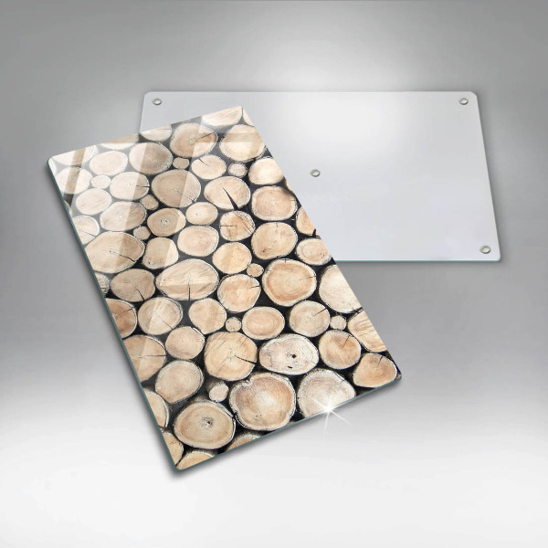 Osłona do kuchni na ścianę Drewno pnie drzew