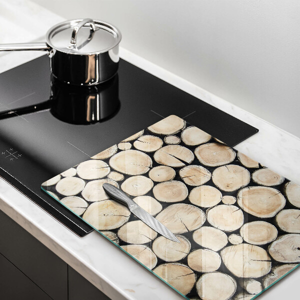 Osłona do kuchni na ścianę Drewno pnie drzew