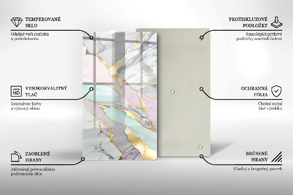 Płyta ochronna na indukcję Pastelowy marmur