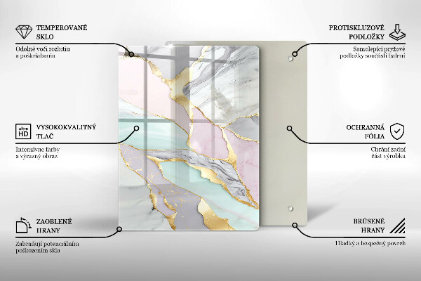 Płyta ochronna na indukcję Pastelowy marmur