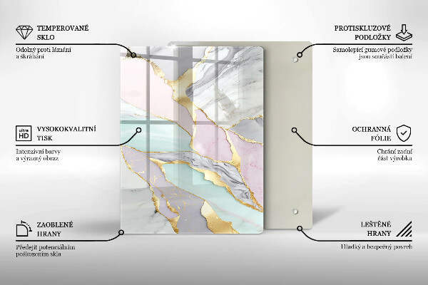 Płyta ochronna na indukcję Pastelowy marmur