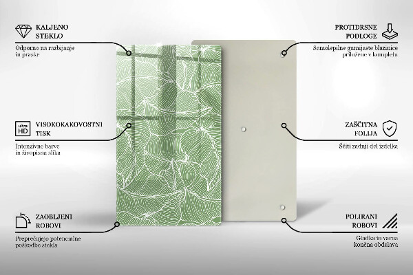 Płyta ochronna na indukcję Linearne liście