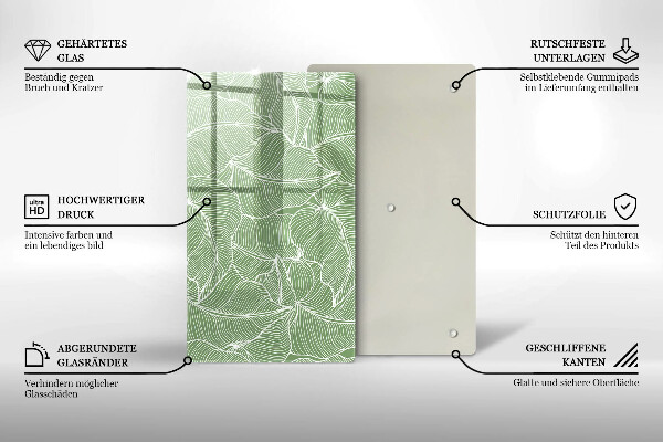 Płyta ochronna na indukcję Linearne liście