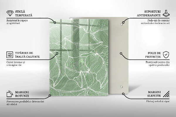 Płyta ochronna na indukcję Linearne liście