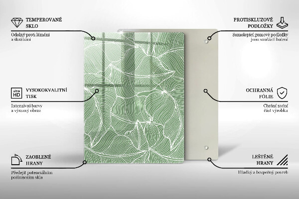 Płyta ochronna na indukcję Linearne liście