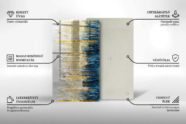 Osłona ściany przy kuchence gazowej Designerska abstrakcja