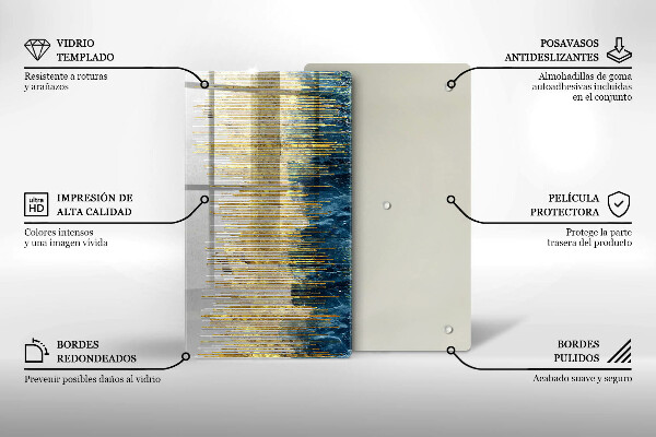 Osłona ściany przy kuchence gazowej Designerska abstrakcja