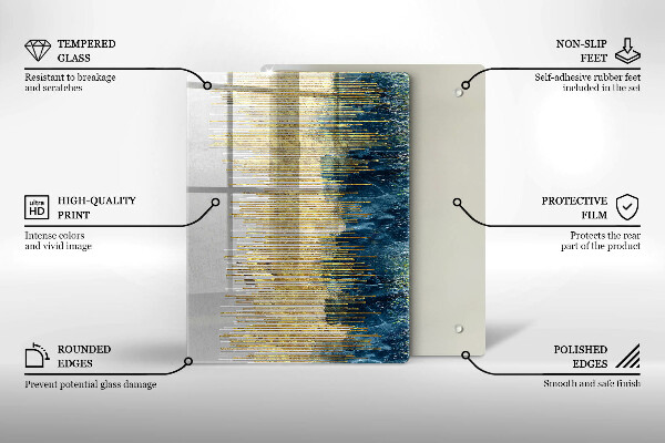 Osłona ściany przy kuchence gazowej Designerska abstrakcja