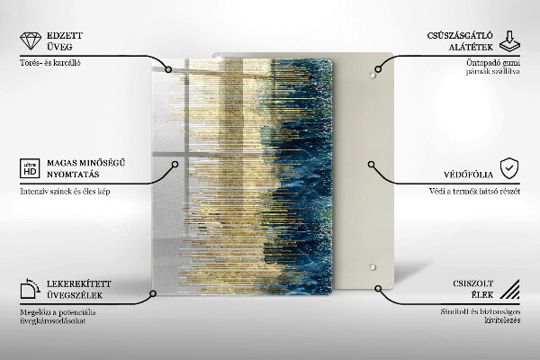 Osłona ściany przy kuchence gazowej Designerska abstrakcja