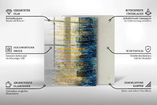 Osłona ściany przy kuchence gazowej Designerska abstrakcja