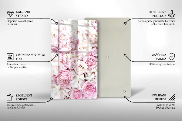 Osłona ściany przy kuchence gazowej Bukiet piwonii