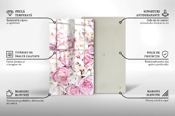 Osłona ściany przy kuchence gazowej Bukiet piwonii