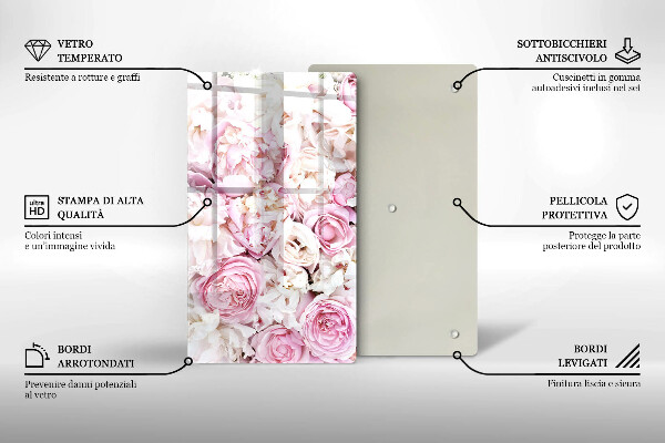 Osłona ściany przy kuchence gazowej Bukiet piwonii