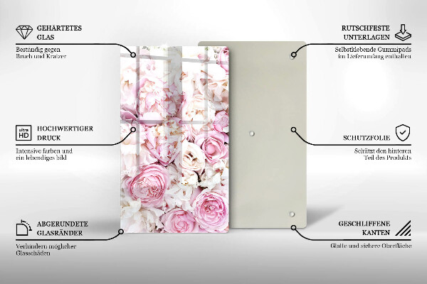 Osłona ściany przy kuchence gazowej Bukiet piwonii