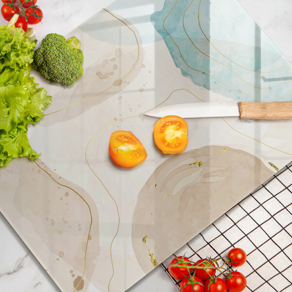 Osłona ściany przy kuchence gazowej Boho plamy i złoto