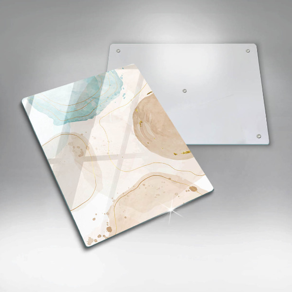 Osłona ściany przy kuchence gazowej Boho plamy i złoto