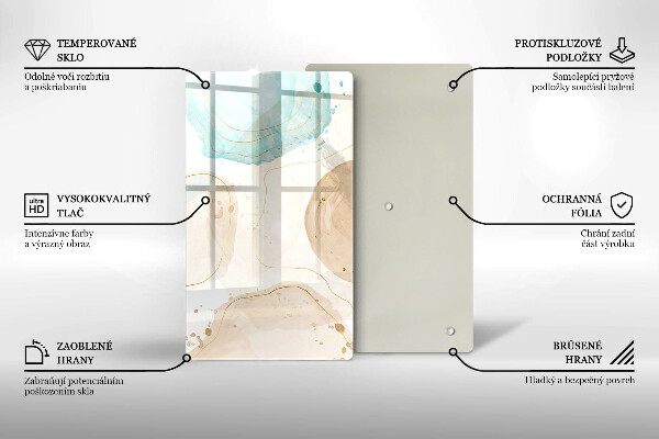 Osłona ściany przy kuchence gazowej Boho plamy i złoto