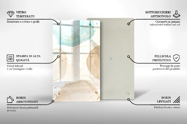 Osłona ściany przy kuchence gazowej Boho plamy i złoto