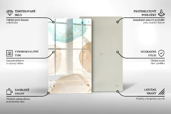 Osłona ściany przy kuchence gazowej Boho plamy i złoto