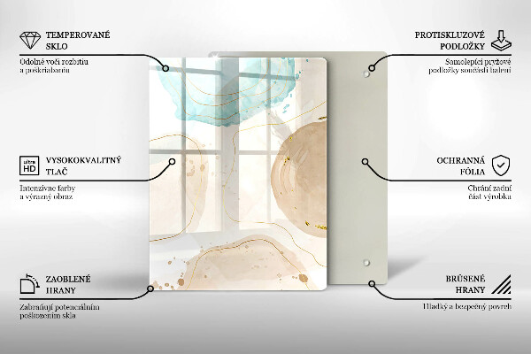 Osłona ściany przy kuchence gazowej Boho plamy i złoto