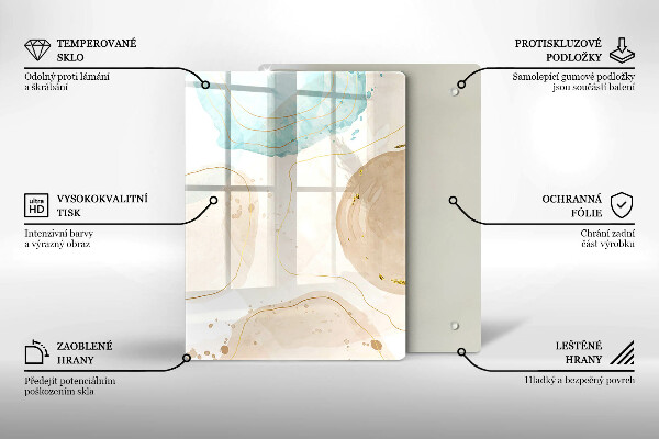 Osłona ściany przy kuchence gazowej Boho plamy i złoto