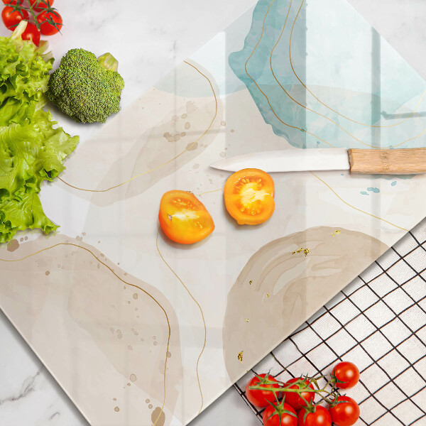 Osłona ściany przy kuchence gazowej Boho plamy i złoto