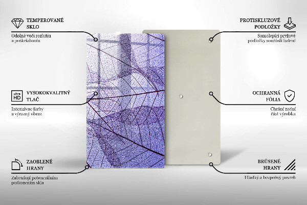 Osłona ściany przy kuchence gazowej Liście z żyłkami